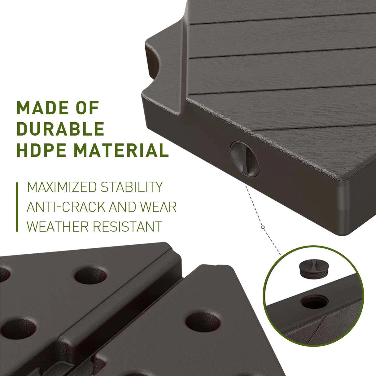 Patioslife 430 lbs Large Base with Wheels for Aegis Pro 2-Tier Cantilever Umbrella