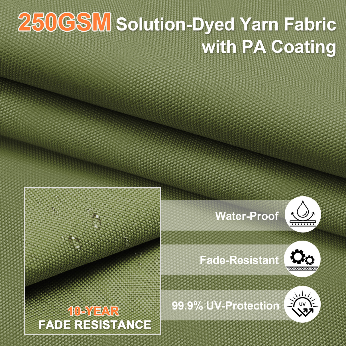 Patioslife Aegis Pro Cantilever Umbrella with LED Lights, Reinforced & Powder-Coated Aluminium Ribs and Pole — Perfect for Garden & Patio