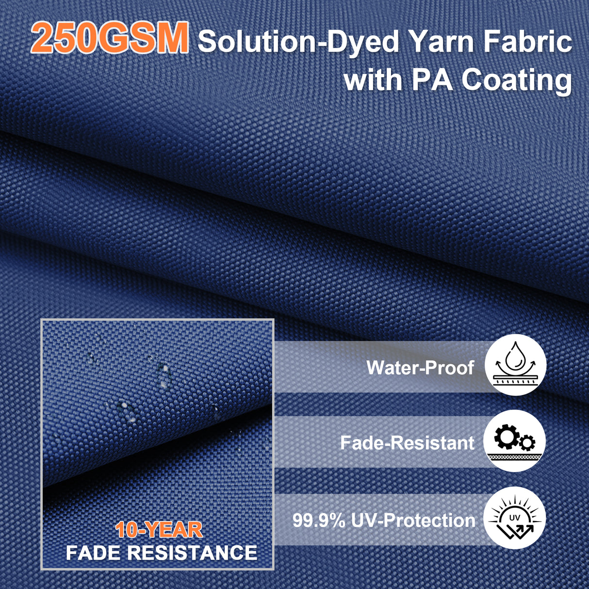 Patioslife Aegis Pro Cantilever Umbrella with LED Lights, Reinforced & Powder-Coated Aluminium Ribs and Pole — Perfect for Garden & Patio