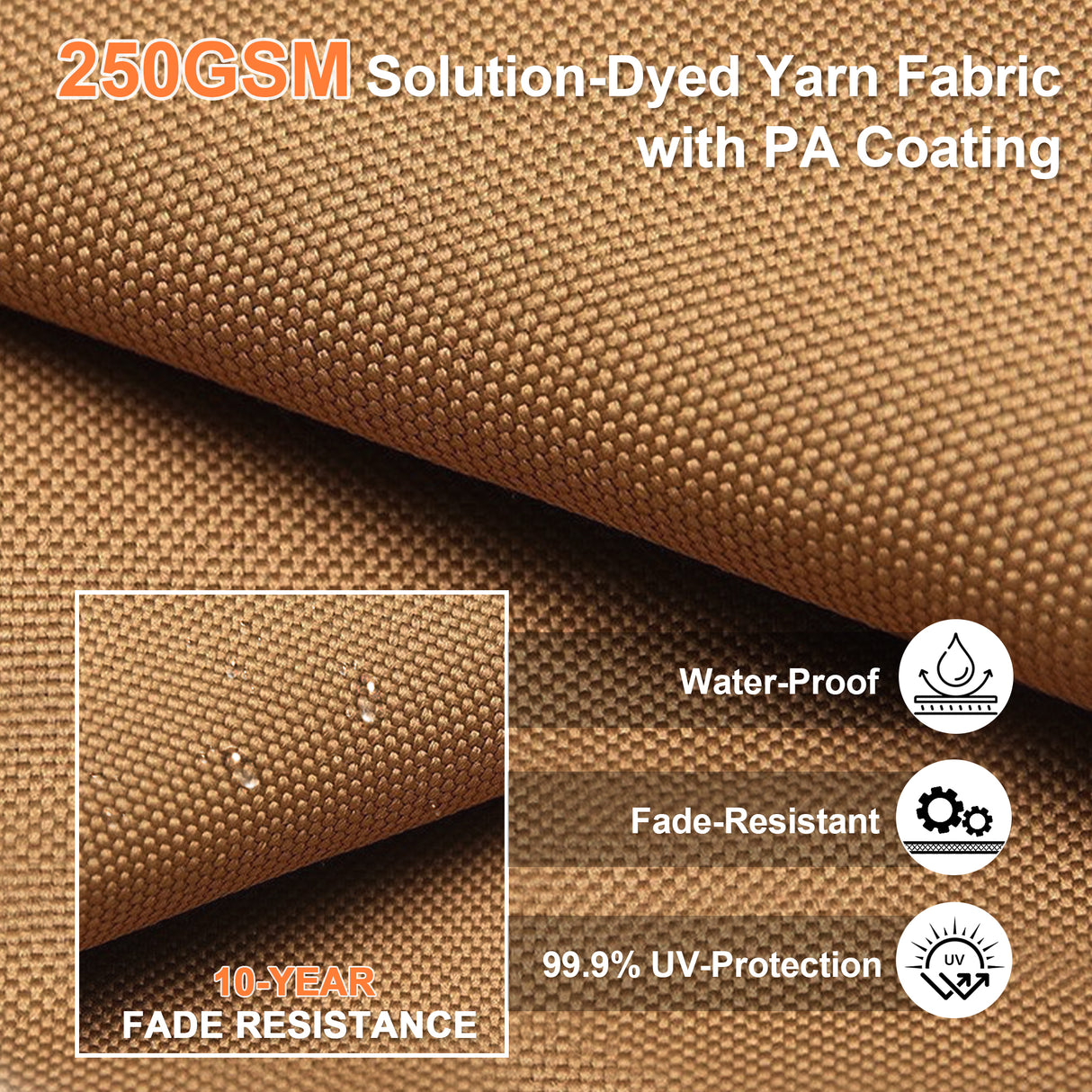 Patioslife Aegis Pro Cantilever Umbrella with LED Lights, Reinforced & Powder-Coated Aluminium Ribs and Pole — Perfect for Garden & Patio