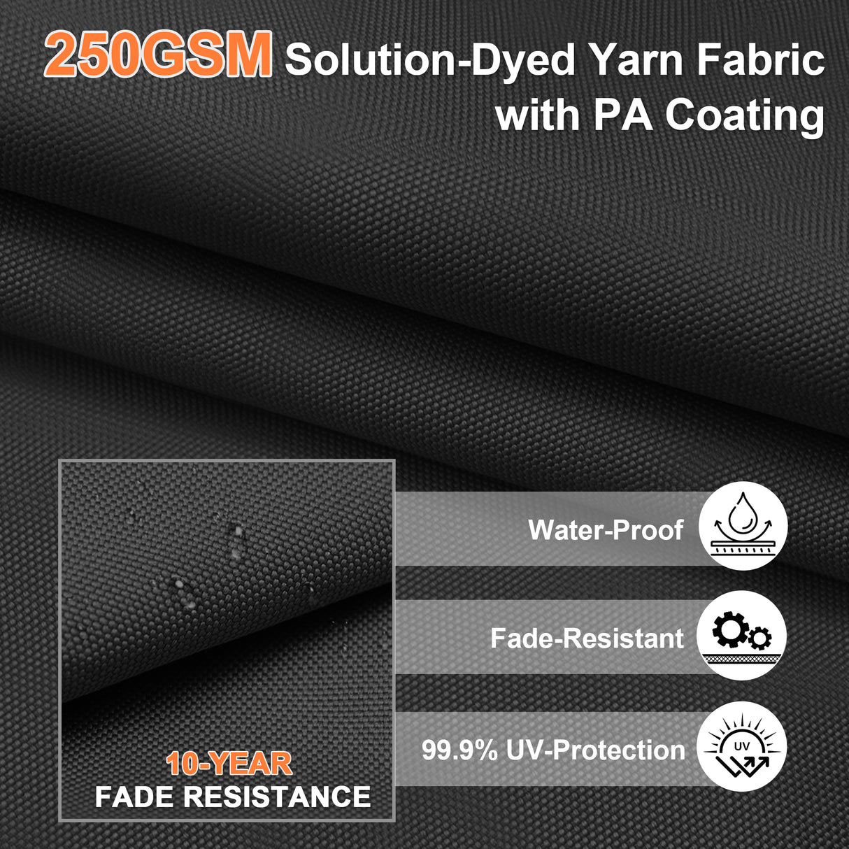 Patioslife Aegis Pro Cantilever Umbrella with LED Lights, Reinforced & Powder-Coated Aluminium Ribs and Pole — Perfect for Garden & Patio