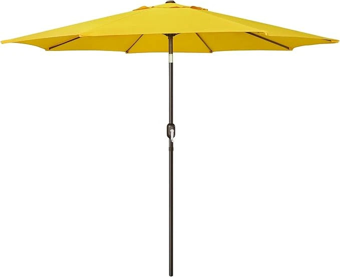 Patioslife Outdoor Market Breeze yellow patio umbrella with crank and tilt design for sunny deck and garden shade