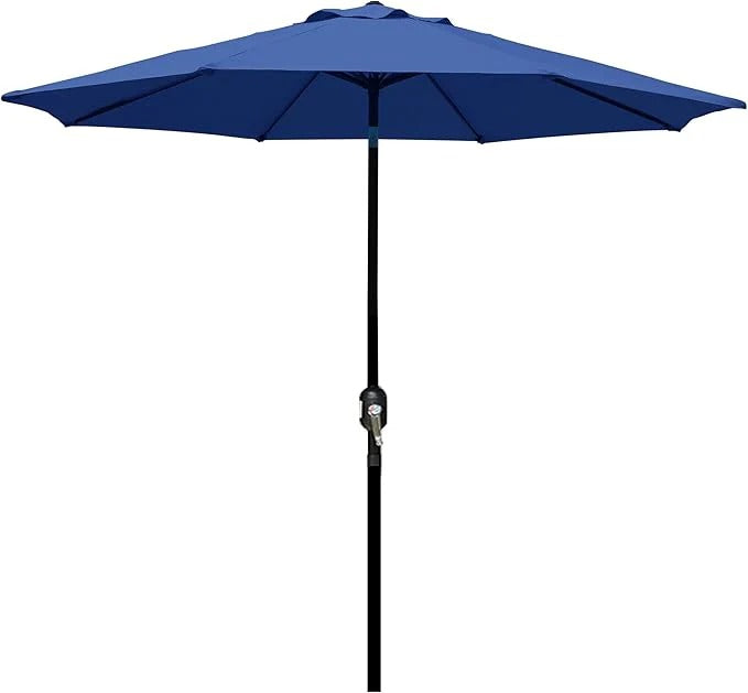 Patioslife Outdoor Market Breeze navy blue patio umbrella with sturdy pole and wide canopy for deck shade
