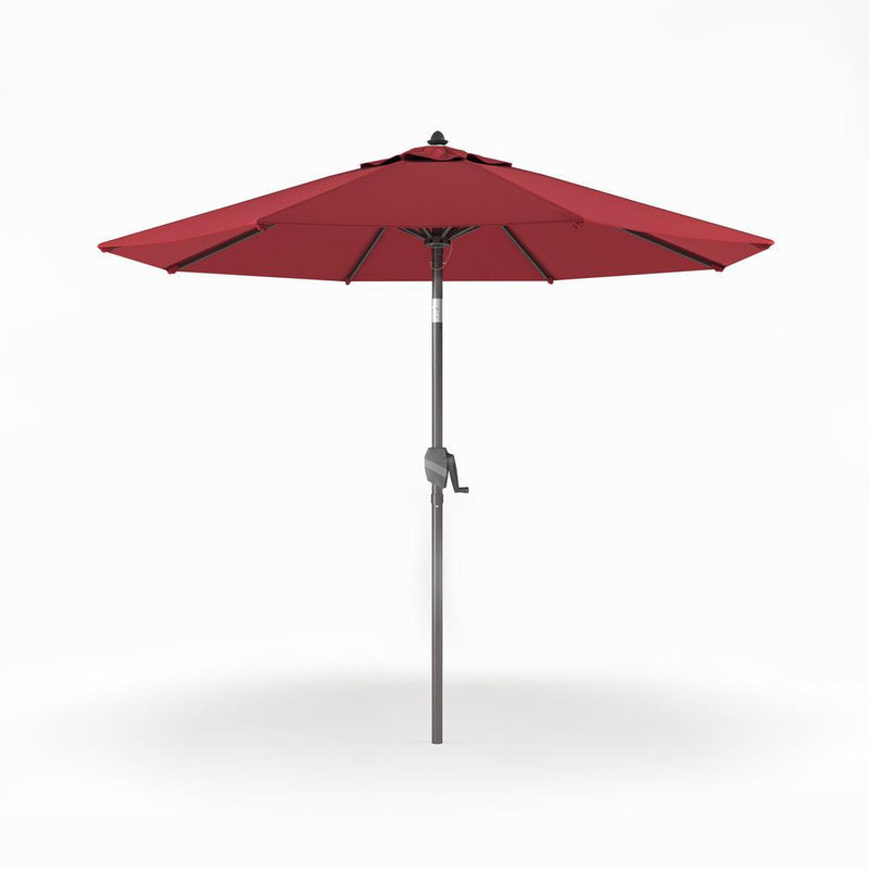 Patioslife 8ft red patio umbrella with crank handle and classic outdoor shade design