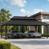 Patioslife All-Weather Aluminum Carport – Steel Roof Canopy for Cars, Motorcycles, RVs & Boats