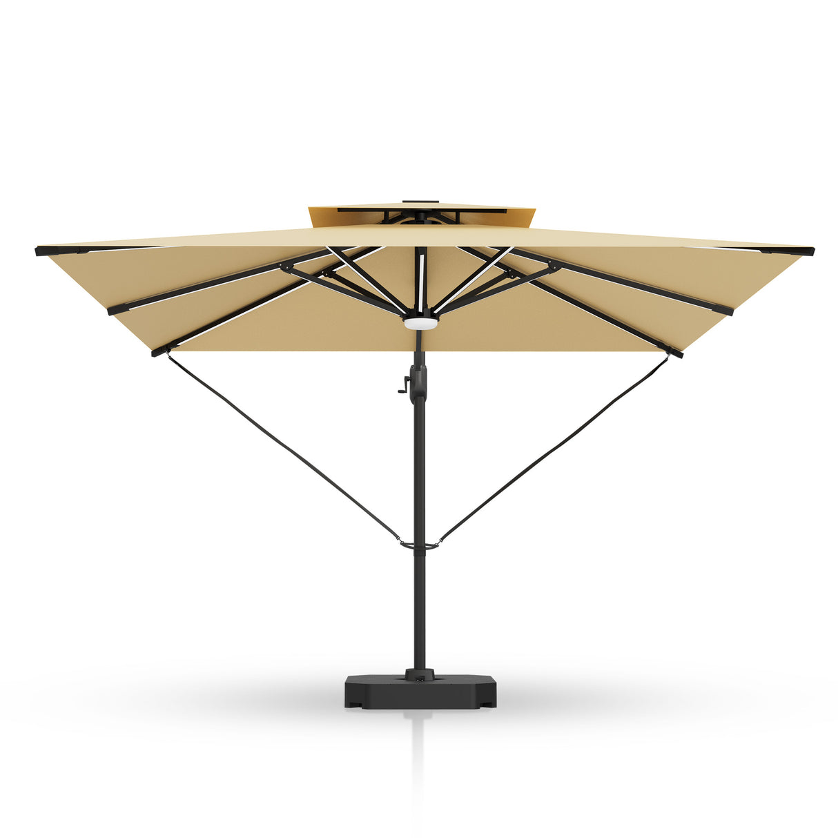 Patioslife Stabilizing Straps for Cantilever Patio Umbrella, Adjustable Wind Support Tie-Down Set