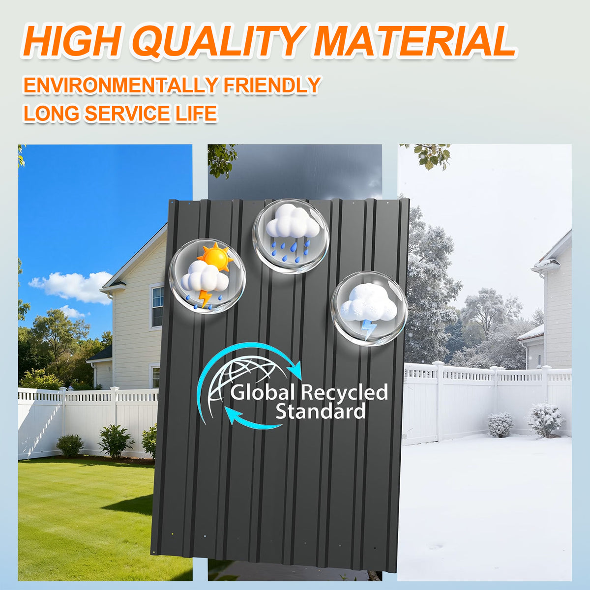 Patioslife YardVault Pro Galvanised Steel Metal Garden Shed with Window, Rust-Resistant Outdoor Tool Shed