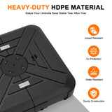 Patioslife Cantilever Umbrella Base with wheels 250–440lb for Aegis Series Umbrella, Heavy-Duty Outdoor Rolling Stand, Refillable HDPE Offset Weights with Wheels for Patio, Garden & Poolside Stability