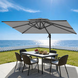 Patioslife Aegis Pro Cantilever Umbrella, Reinforced & Powder-Coated Aluminium Ribs and Pole for Garden & Patio