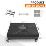 Patioslife Heavy-Duty Cantilever Umbrella Base with Wheels and Lock, Modular Rolling Stand Holds Up to 880 lb, Fits Aegis Series and Most Offset Umbrellas, for Outdoor Patio, Garden & Poolside