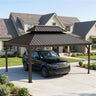 Patioslife All-Weather Aluminum Carport – Steel Roof Canopy for Cars, Motorcycles, RVs & Boats