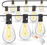Patioslife LED Outdoor String Lights with Shatterproof Edison Bulbs – Waterproof, Commercial Grade 2700K Patio Lights for Garden, Porch & Deck Decor