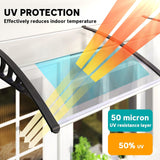 Patioslife Window & Door Awning Canopy – Clear Polycarbonate Outdoor Cover for Patio, Sun, Rain & Snow Protection