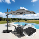 Patioslife Aegis Pro Cantilever Umbrella, Reinforced & Powder-Coated Aluminium Ribs and Pole for Garden & Patio