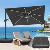 Patioslife Aegis Signature Rotating Cantilever Patio Umbrella with Adjustable Tilt | Large Outdoor Shade Umbrella for Garden, Deck & Poolside,  Includes Free Premium Cover