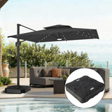 Patioslife Aegis Pro Cantilever Umbrella with LED Lights, Reinforced & Powder-Coated Aluminium Ribs and Pole — Perfect for Garden & Patio