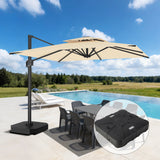 Patioslife Aegis Pro Cantilever Umbrella, Reinforced & Powder-Coated Aluminium Ribs and Pole for Garden & Patio