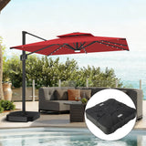 Patioslife Aegis Pro Cantilever Umbrella with LED Lights, Reinforced & Powder-Coated Aluminium Ribs and Pole — Perfect for Garden & Patio