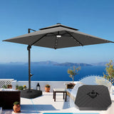 Outdoor patio umbrella ,patioslife,Poolside,Outdoor Leisure Area,Outdoor Kitchen or Dining Area,Garden Pathway,Rooftop Terrace,Sun Shading & Light Contro,Space Definition,LED,grey