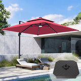 Red patio umbrella ,patioslife,Poolside,Outdoor Leisure Area,Outdoor Kitchen or Dining Area,Garden Pathway,Rooftop Terrace,Sun Shading & Light Contro,Space Definition,LED