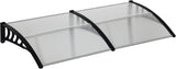 Patioslife Window & Door Awning Canopy – Clear Polycarbonate Outdoor Cover for Patio, Sun, Rain & Snow Protection