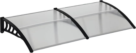Patioslife Window & Door Awning Canopy – Clear Polycarbonate Outdoor Cover for Patio, Sun, Rain & Snow Protection