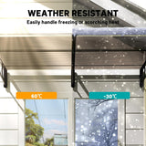 Patioslife Window & Door Awning Canopy – Clear Polycarbonate Outdoor Cover for Patio, Sun, Rain & Snow Protection