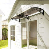 Patioslife Window & Door Awning Canopy – Clear Polycarbonate Outdoor Cover for Patio, Sun, Rain & Snow Protection