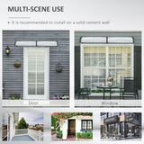 Patioslife Window & Door Awning Canopy – Clear Polycarbonate Outdoor Cover for Patio, Sun, Rain & Snow Protection