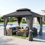 Patioslife All-Weather Aluminum Carport – Steel Roof Canopy for Cars, Motorcycles, RVs & Boats
