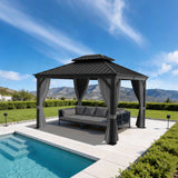 Patioslife All-Weather Aluminum Carport – Steel Roof Canopy for Cars, Motorcycles, RVs & Boats
