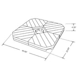 Patioslife 430 lbs Large Base with Wheels for Aegis Pro™ 2-Tier Cantilever Umbrella