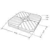 Patioslife 340 lbs Medium Base with Wheels for Aegis Pro™ 10ft Round Cantilever Umbrella