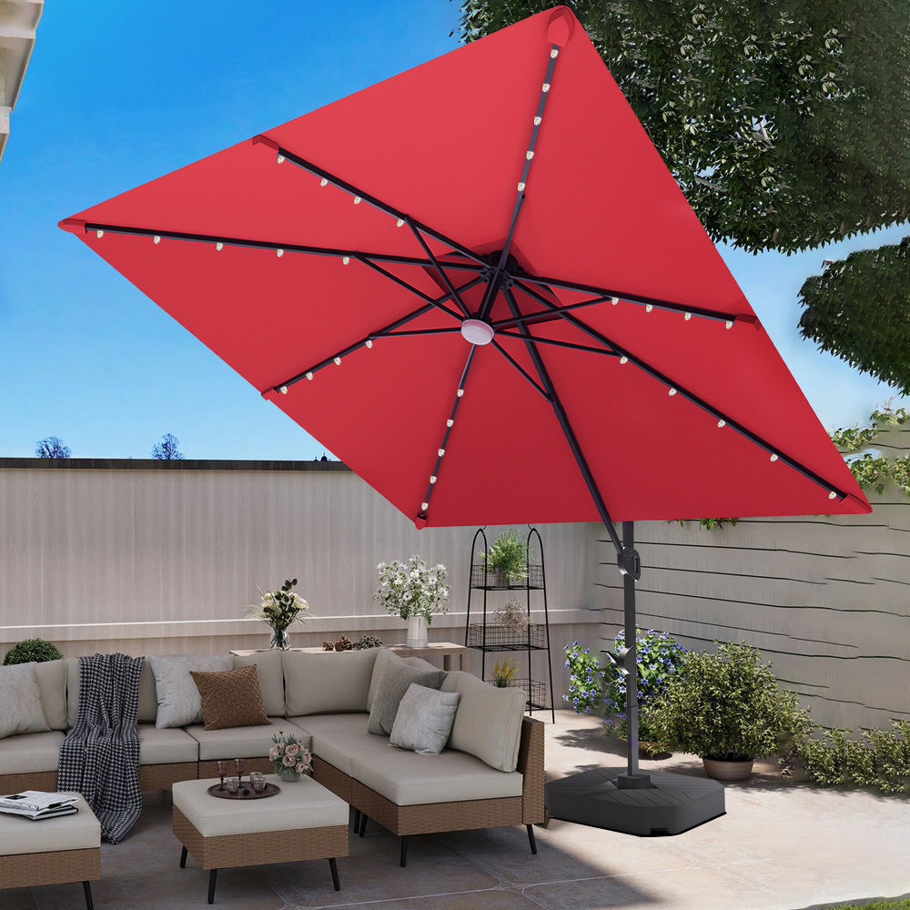 Red patio umbrell,patioslife,Poolside,Outdoor Leisure Area,Outdoor Kitchen or Dining Area,Garden Pathway,Rooftop Terrace,Sun Shading & Light Contro,Space Definition,LED