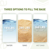 Patioslife 340 lbs Medium Base with Wheels for Aegis Pro™ 10ft Round Cantilever Umbrella