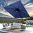 Large blue patio umbrella with LED lights ,patioslife,Poolside,Outdoor Leisure Area,Outdoor Kitchen or Dining Area,Garden Pathway,Rooftop Terrace,Sun Shading & Light Contro,Space Definition,LED