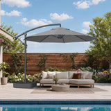 Patioslife Heavy Duty 10FT Cantilever Umbrella with Base – Premium Outdoor Shade for Patio, Backyard & Deck Living
