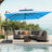 Cantilever Patio Umbrella,patioslife,Poolside,Outdoor Leisure Area,Outdoor Kitchen or Dining Area,Garden Pathway,Rooftop Terrace,Sun Shading & Light Contro,Space Definition,base,sky blue