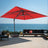 Red Cantilever Patio Umbrella,patioslife,Poolside,Outdoor Leisure Area,Outdoor Kitchen or Dining Area,Garden Pathway,Rooftop Terrace,Sun Shading & Light Contro,Space Definition,base