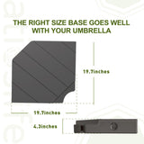 Patioslife 340 lbs Medium Base with Wheels for Aegis Pro™ 10ft Round Cantilever Umbrella