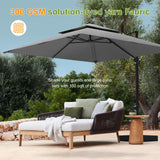 Cantilever Patio Umbrella,patioslife,Poolside,Outdoor Leisure Area,Outdoor Kitchen or Dining Area,Garden Pathway,Rooftop Terrace,Sun Shading & Light Contro,Space Definition,base,300 GSM fabric