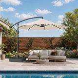 Patioslife Heavy Duty 10FT Cantilever Umbrella with Base – Premium Outdoor Shade for Patio, Backyard & Deck Living