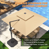 Cantilever Umbrella,patioslife,Poolside,Outdoor Leisure Area,Outdoor Kitchen or Dining Area,Garden Pathway,Rooftop Terrace,Sun Shading & Light Contro,Space Definition,led