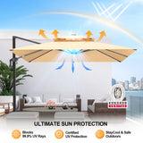 Cantilever Umbrella,patioslife,Poolside,Outdoor Leisure Area,Outdoor Kitchen or Dining Area,Garden Pathway,Rooftop Terrace,Sun Shading & Light Contro,Space Definition,led,sun protection