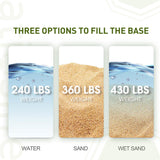 Patioslife 430 lbs Large Base with Wheels for Aegis Pro™ 2-Tier Cantilever Umbrella