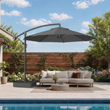 Patioslife Heavy Duty 10FT Cantilever Umbrella with Base – Premium Outdoor Shade for Patio, Backyard & Deck Living
