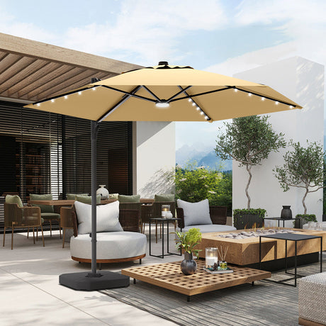 Cantilever Patio Umbrella,patioslife,Poolside,Outdoor Leisure Area,Outdoor Kitchen or Dining Area,Garden Pathway,Rooftop Terrace,Sun Shading & Light Contro,Space Definition,LED