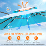 Patioslife Aegis Premium Cantilever Umbrella with Full-Rib LED Strip Lighting, Fibreglass Ribs and Powder-Coated Aluminium Pole for Luxury Garden & Patio Shade