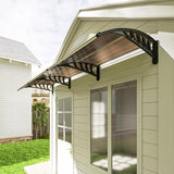 Patioslife Window & Door Awning Canopy – Clear Polycarbonate Outdoor Cover for Patio, Sun, Rain & Snow Protection
