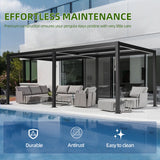 Patioslife Atlantic™ | Aluminium Louvered Pergola with Adjustable Roof & Ambient LED Lights, Freestanding Outdoor Shelter for Patio, Deck & Poolside